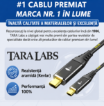 Cablu USB-C la USB-C USB4 Gen3, 40 Gbps, Încărcare Rapidă PD 240W, Kevlar, Conectori Aurii, 1 m - imagine 7